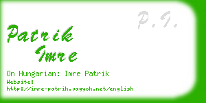 patrik imre business card